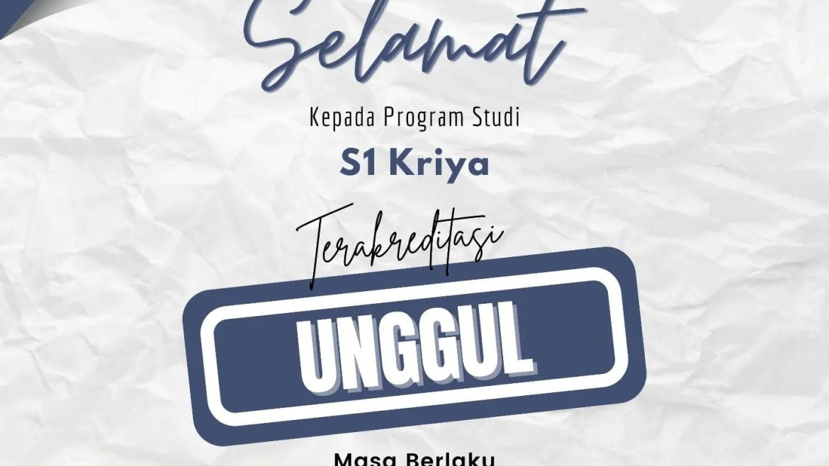 Undergraduate Program in Craft FSRD ITB Has Received Excellent Accreditation