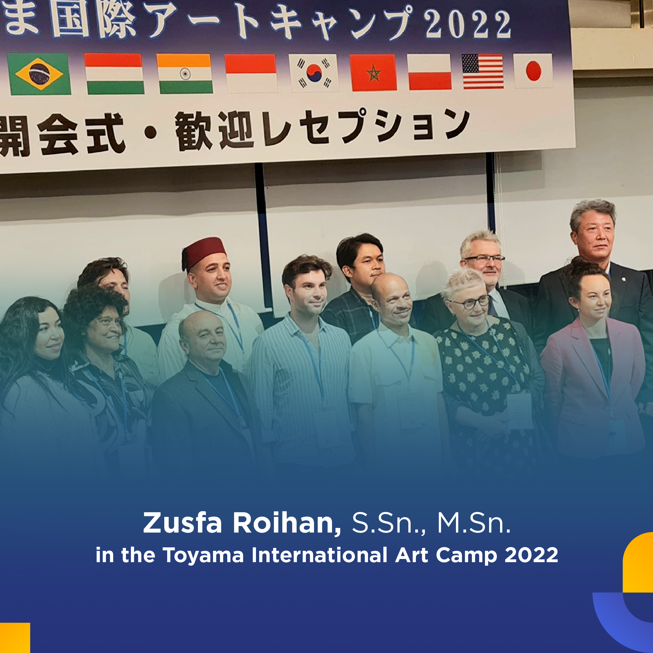 Zusfa Roihan, S.Sn., M.Sn. in the Toyama International Art Camp 2022