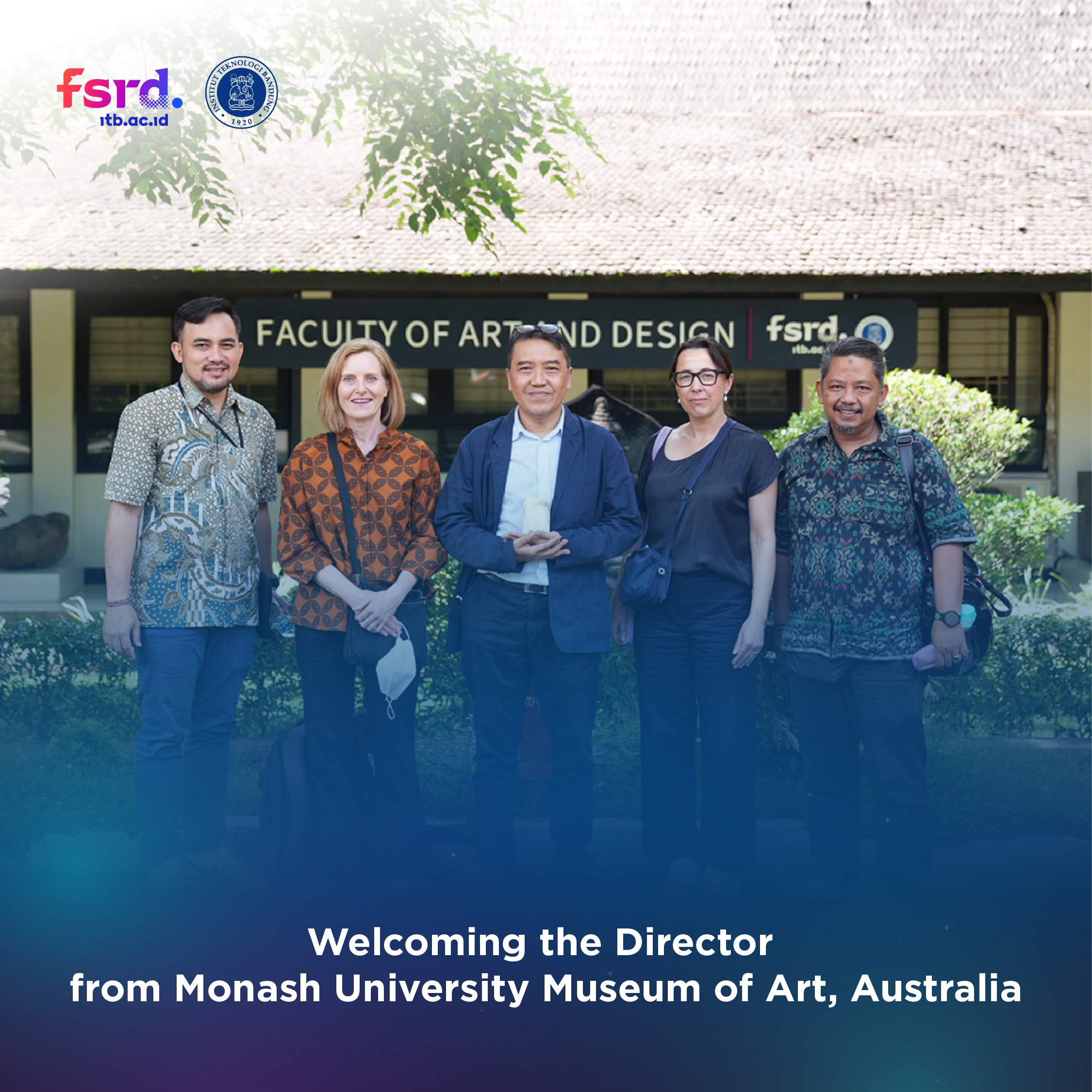 Welcoming the Director from Monash University Museum of Art, Australia