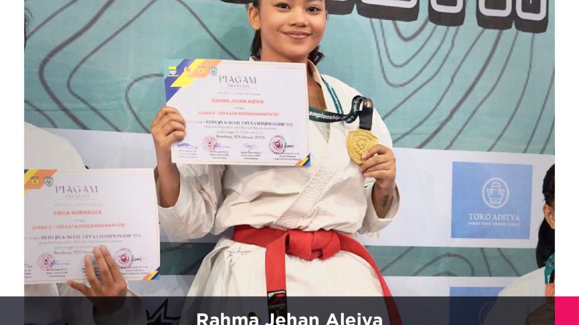 Rahma Jehan Aleiva is a Student of the Common Preparatory Program at FSRD ITB class of 2022 won a gold medal in the Reiyujin Karate Academy Competition